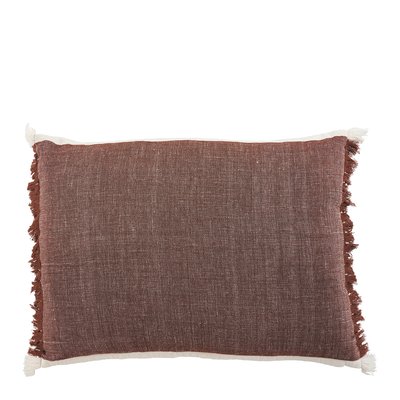 Coussin en coton et en lin BLANC D’IVOIRE