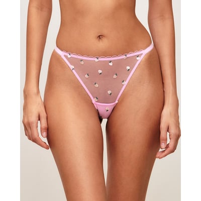 Tanga en tulle avec broderies pêches PECHEPICANTIZ UNDIZ