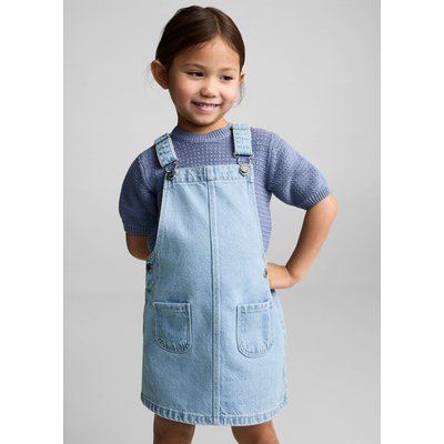 Robe chasuble courte en jean MANGO BABY