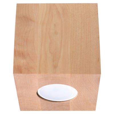 Plafonnier Bois Bois Naturel GU10 1 Quad EDEN