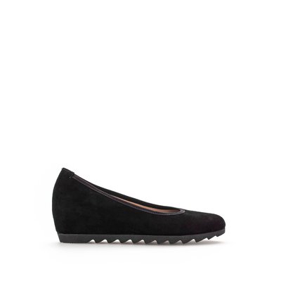 Ballerines en velours à talon compensé recouvert GABOR
