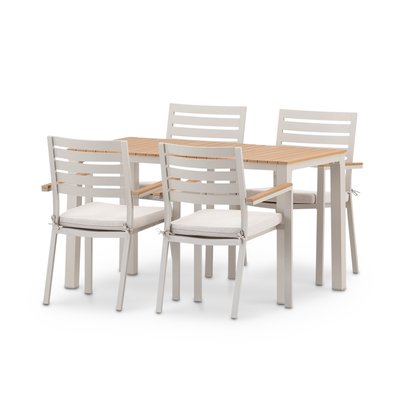 Salon de jardin, 4 chaises, OSAKA DEFORA HOME