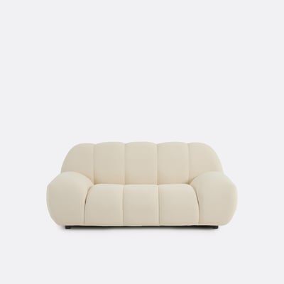 Canapé droit, 2 places, en tissu matelassé, NURIA LA REDOUTE INTERIEURS