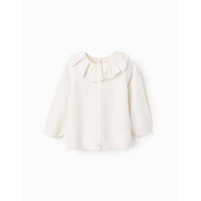 Gilet en Maille avec Col Volant ZIPPY