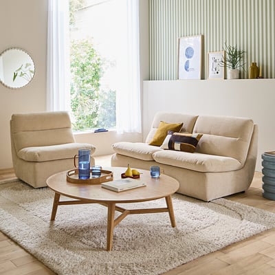 Fauteuil velours côtelé gaufré pivotant, ERABLE LA REDOUTE INTERIEURS