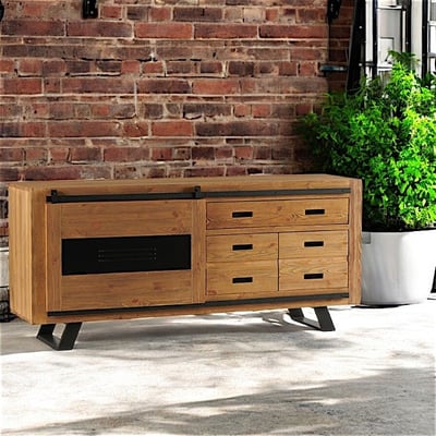 Buffet bas en pin massif brossé GREENWICH PIER IMPORT