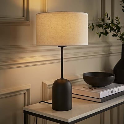Kory Dome Table Lamp with Linen Shade ÉDITÉ