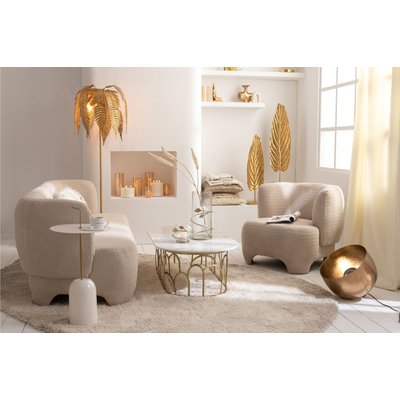 Fauteuil en tissu bouclette blanc cassé - EDELWEISS HELLIN, DEPUIS 1862