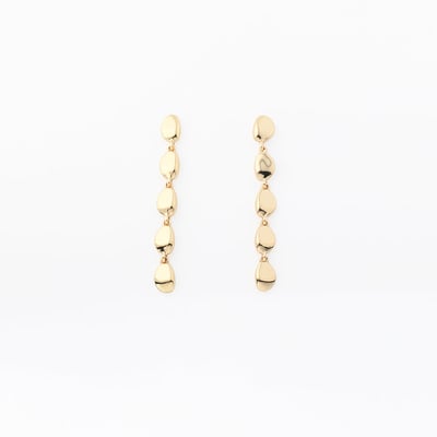 Boucles d'oreilles longues galets - Collection Recyclée BALABOOSTE