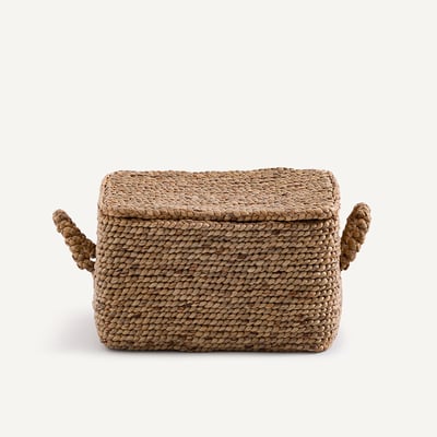 Panier rectangulaire tressé en jacinthe d'eau, LIAN AM.PM