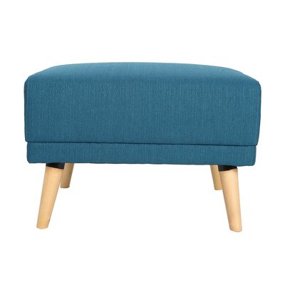 Pouf repose-pieds scandinave en tissu et bois ULLA MILIBOO