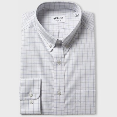 Chemise Confort fit en fil à fil à carreaux ACROSS