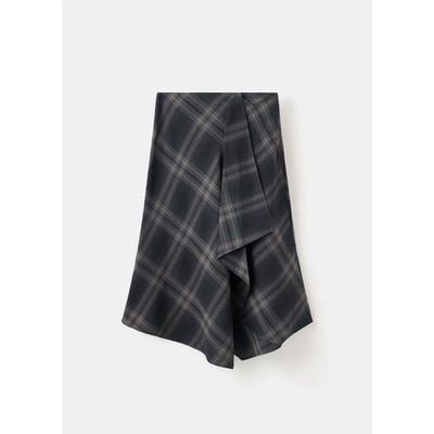 Jupe asymétrique carreaux MANGO