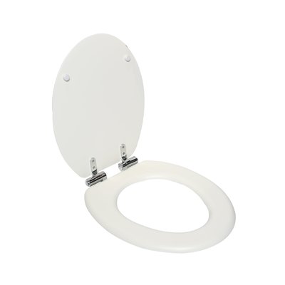 Abattant WC blanc brillant en mdf, NEO SENSEA
