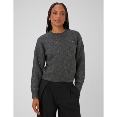 Pull col rond pailleté BZB