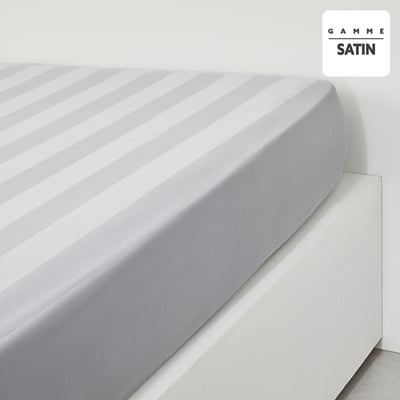 Drap housse 2 personnes uni coton grand bonnet PRESTIGE TODAY