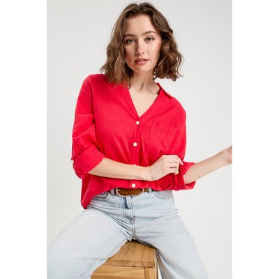 Chemise manches longues contenant du lin CACHE CACHE