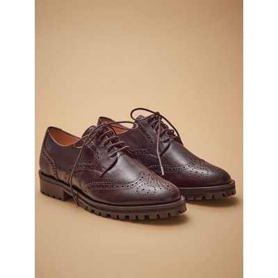 Derbies bout fleuri lacées cuir CYRILLUS