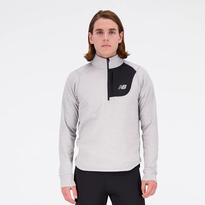 NB Heat Grid Half Zip Sweat col montant manches longues. NEW BALANCE