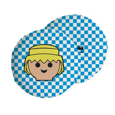 Coussin rond en lin PLAYMOBIL
