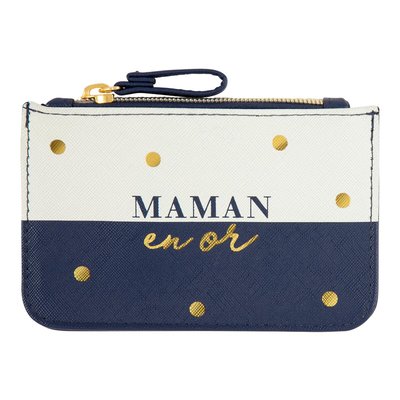 Petite pochette Maman en or DRAEGER PARIS