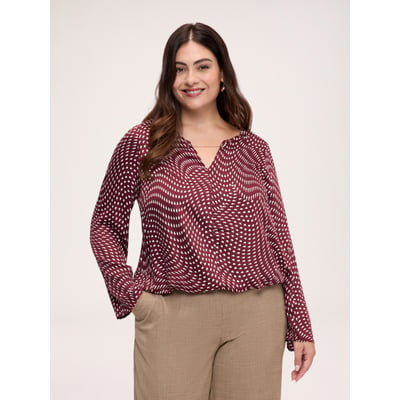 Blouse avec imprimé petits cœurs FIORELLA RUBINO