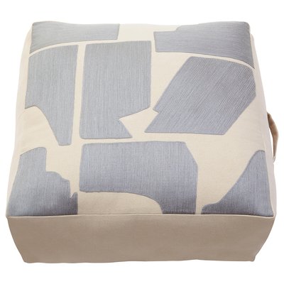 Bosie Ozella Natural And Grey Square Floor Cushion SO'HOME