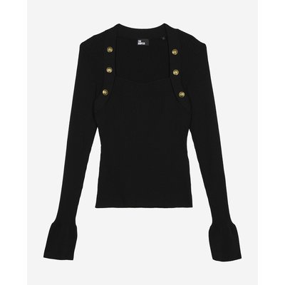 Square Neck Jumper with Button Details THE KOOPLES
