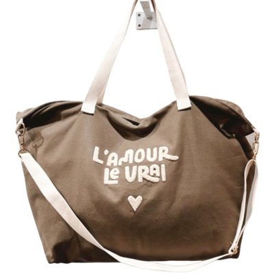 Sac cabas XL L'amour le vrai ZAKUW