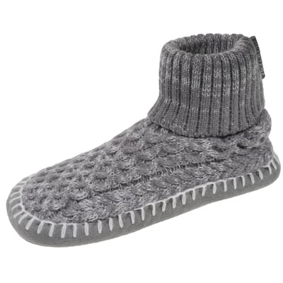 Chaussettes d'intérieur maille torsadée, picots antidérapants ISOTONER