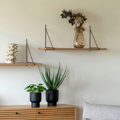 Etagère murale design effet bois 80 cm TALLINN PIER IMPORT