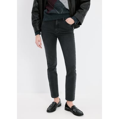 Jean MANGO Noir Enduit - Taille 40 - Occasion Très Bon État - Département Femme