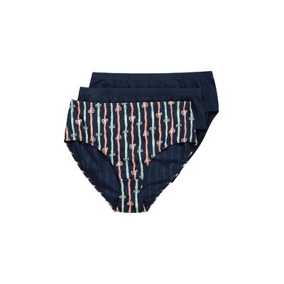 Culottes midi en lot de 3, rayures/uni ULLA POPKEN