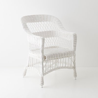 Fauteuil osier laqué blanc BIANKA KOK
