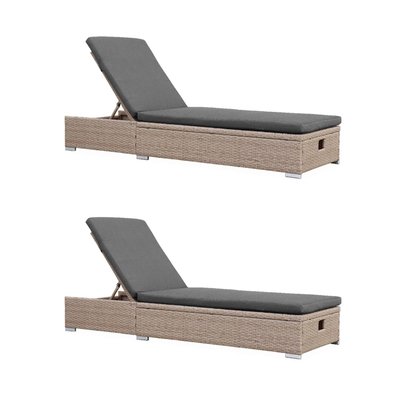 Bain de soleil résine tressée multi positions (lot de 2) OLBIA X2 SWEEEK