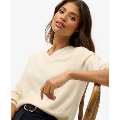 Pull à col en V classique SUPERDRY