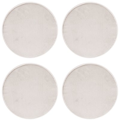 Galettes de chaise velours rondes INGA-lot de 4 MAGMA HEIMTEX