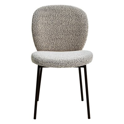 Chaise repas effet laine bouclée blanche Alba ZAGO