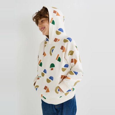 Sweat à capuche imprimé en coton BIO GOTS MONOPRIX