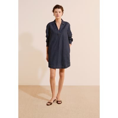 Robe courte à manches longues en jean CLOTHILDE ETAM