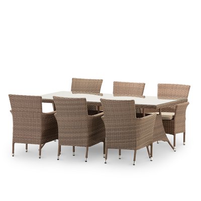 Salon de jardin, 6 chaises, BOLONIA DEFORA HOME