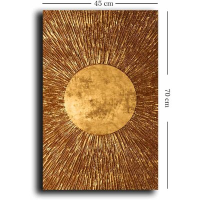 Toile décorative Gold sun 45 x 70 cm HANAH HOME