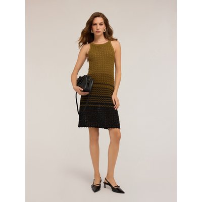 Robe mi-longue en maille avec motif chevron MOTIVI