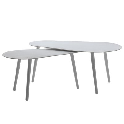 Lot de 2 tables basses en aluminium, DIEGO GESCOVA