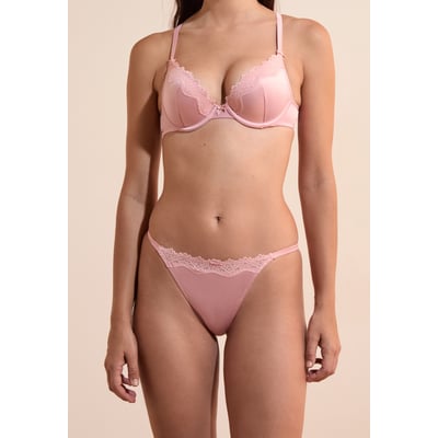 Culotte satinée avec détails dentelle CHUCHOTEE ETAM