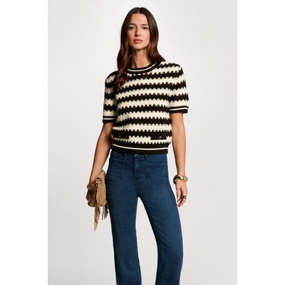 Pull manches courtes rayé MORGAN