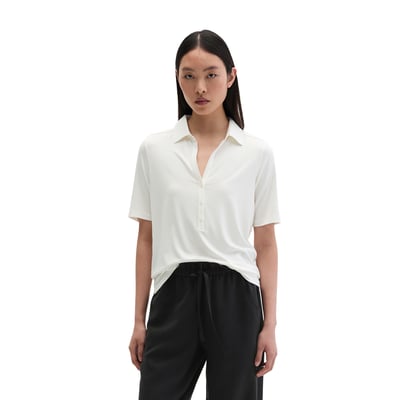 Blouse en jersey style polo regular en LENZING™ ECOVERO™ MARC O'POLO