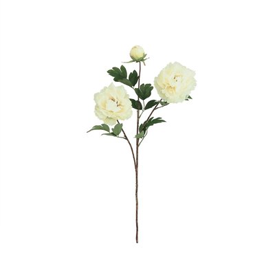 Pivoine artificielle en tige blanche 70cm lot de 4 LIGNE DECO