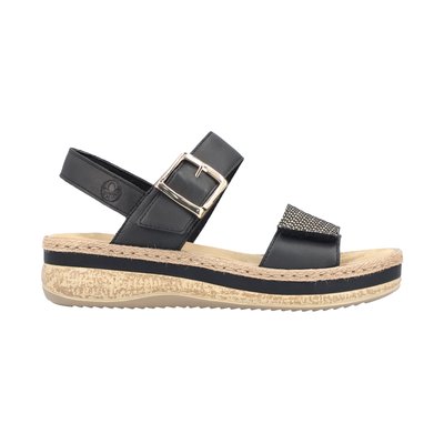 Sandales Compensés Cuir Rimo RIEKER