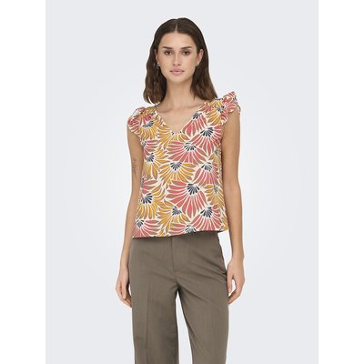 Gemusterte Bluse mit kleinen Volantärmeln ONLY